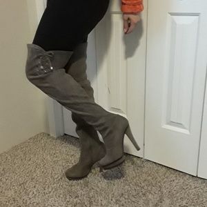 Suede Leather JLo Thigh High Stiletto Boots